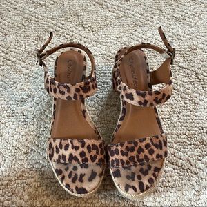 Cheetah print wedges